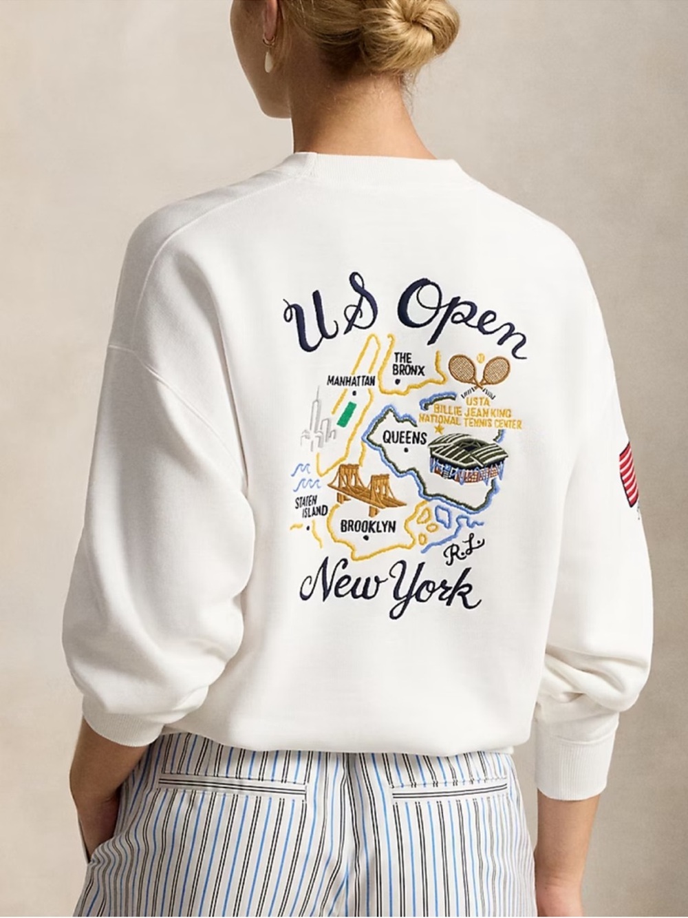 Polo by Ralph Lauren White US Open New York Embroidered Sweatshirt 2026